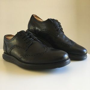 👞 Cole Haan Black Lunargrand Wingtip Size 10 M 👞